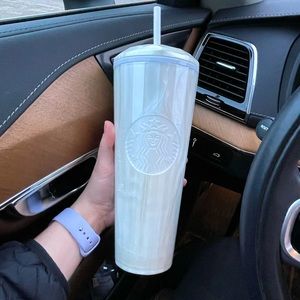 NEW White Marble Dome Starbucks Tumbler